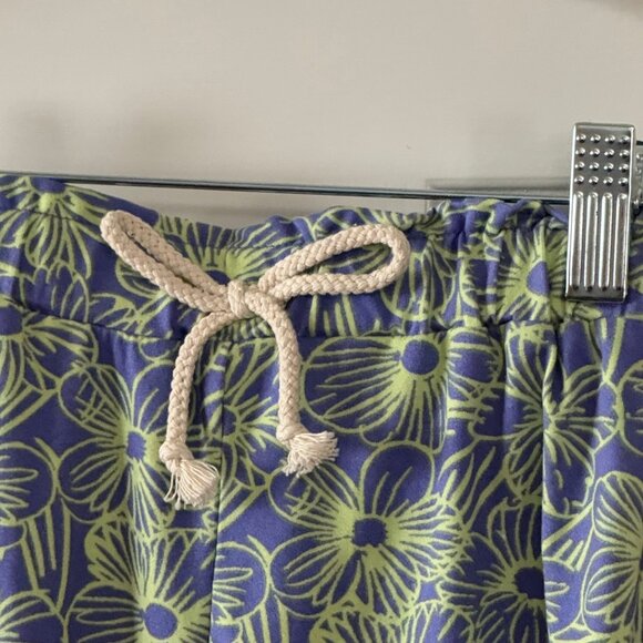 Love Glam Girl Girls Blue and Green Floral Print Elastic Waist Shorts Size Large - Picture 9 of 11